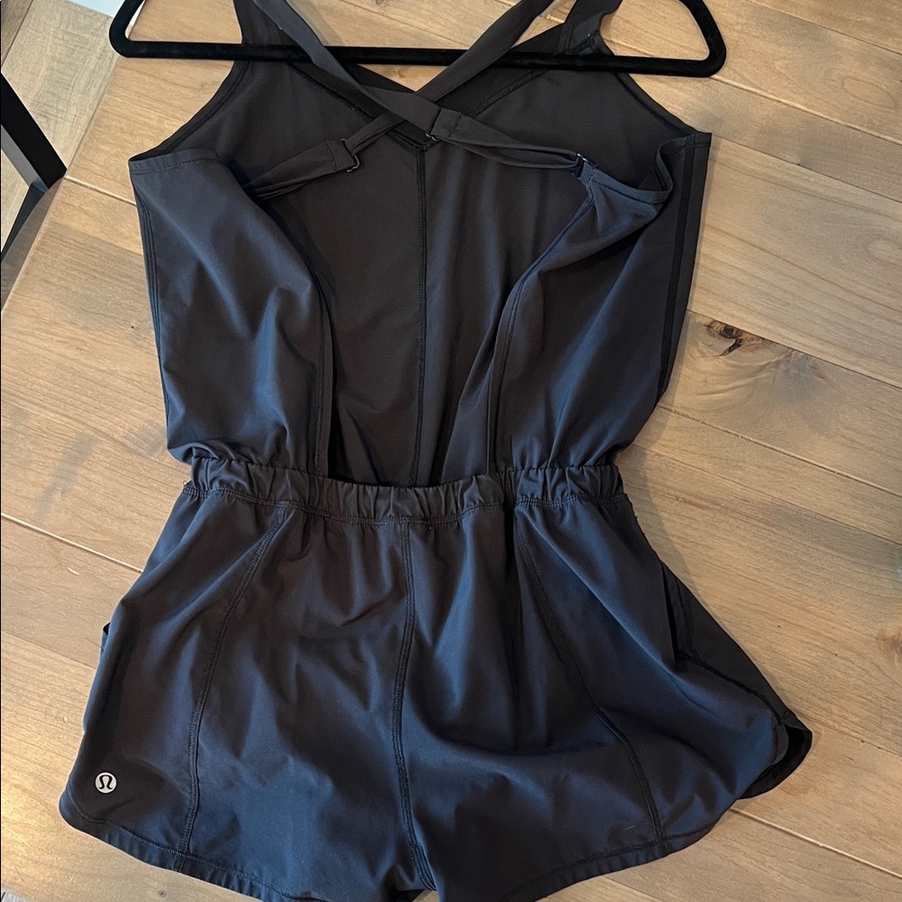 Lululemon Black Sleeveless Open-back Romper